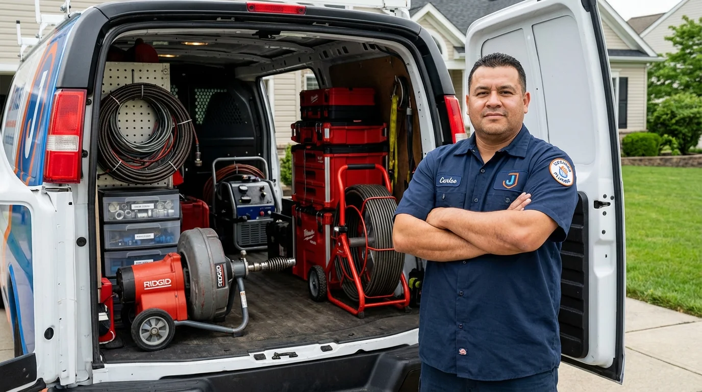 Professional drain cleaning equipment and Johns Plumbing LLC plumber in South Jordan