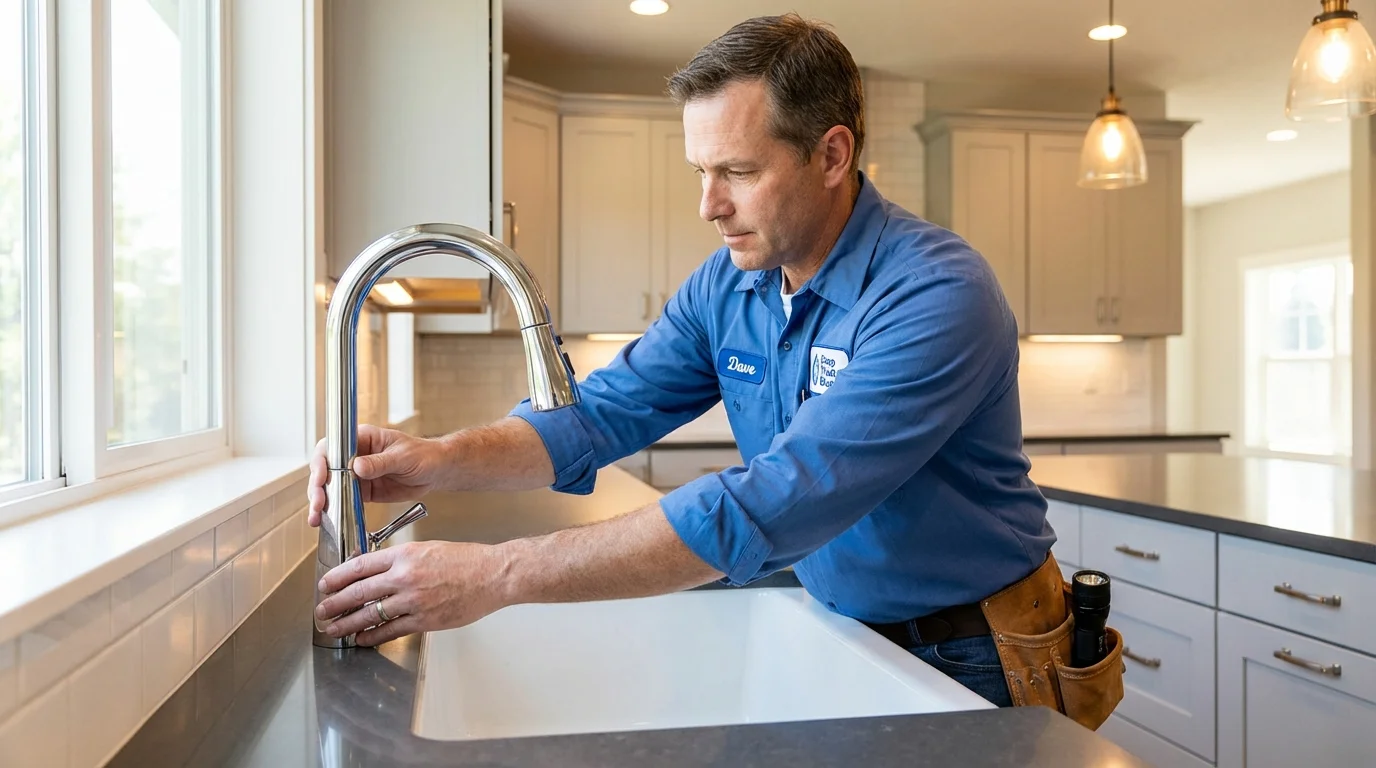 Kitchen faucet installation by Johns Plumbing LLC in South Jordan